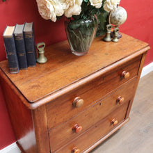 Load image into Gallery viewer, x SOLD Antique Australian Cedar small 3 Three Drawer Chest of bedroom Drawers B12912
