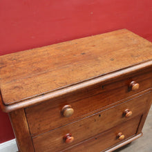 Load image into Gallery viewer, x SOLD Antique Australian Cedar small 3 Three Drawer Chest of bedroom Drawers B12912