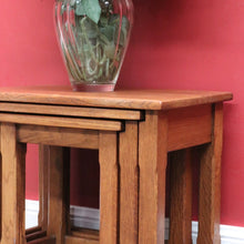 Load image into Gallery viewer, x SOLD Vintage French Oak Nesting Set of Lamp Tables or Side Tables B12860