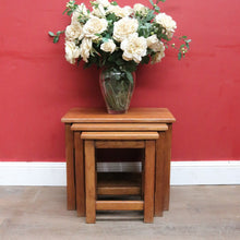 Load image into Gallery viewer, x SOLD Vintage French Oak Nesting Set of Lamp Tables or Side Tables B12860