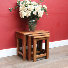 Load image into Gallery viewer, x SOLD Vintage French Oak Nesting Set of Lamp Tables or Side Tables B12860