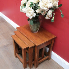 Load image into Gallery viewer, x SOLD Vintage French Oak Nesting Set of Lamp Tables or Side Tables B12860