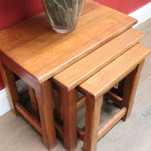 Load image into Gallery viewer, x SOLD Vintage French Oak Nesting Set of Lamp Tables or Side Tables B12860