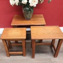 Load image into Gallery viewer, x SOLD Vintage French Oak Nesting Set of Lamp Tables or Side Tables B12860