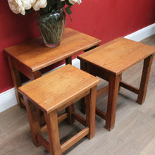 Load image into Gallery viewer, x SOLD Vintage French Oak Nesting Set of Lamp Tables or Side Tables B12860