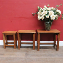 Load image into Gallery viewer, x SOLD Vintage French Oak Nesting Set of Lamp Tables or Side Tables B12860