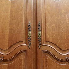 Load image into Gallery viewer, Antique French Wardrobe, French Oak 4 Door Armoire Wardrobe Linen Press Cabinet B12803