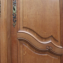 Load image into Gallery viewer, Antique French Wardrobe, French Oak 4 Door Armoire Wardrobe Linen Press Cabinet B12803