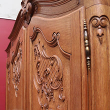 Load image into Gallery viewer, Antique French Wardrobe, French Oak 4 Door Armoire Wardrobe Linen Press Cabinet B12803
