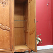 Load image into Gallery viewer, Antique French Wardrobe, French Oak 4 Door Armoire Wardrobe Linen Press Cabinet B12803
