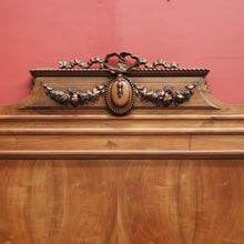 Load image into Gallery viewer, x SOLD Antique French Walnut Double Bed with Carved Ribbon, Floral & Cartouche Detail. B12193