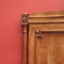Load image into Gallery viewer, x SOLD Antique French Walnut Double Bed with Carved Ribbon, Floral & Cartouche Detail. B12193