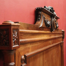 Load image into Gallery viewer, x SOLD Antique French Walnut Double Bed with Carved Ribbon, Floral & Cartouche Detail. B12193
