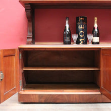Load image into Gallery viewer, Antique English Mahogany 2 Tier Dumb Waiter Servery Sideboard Cabinet B12896