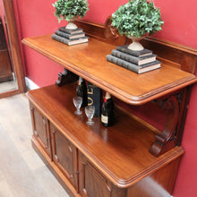 Load image into Gallery viewer, Antique English Mahogany 2 Tier Dumb Waiter Servery Sideboard Cabinet B12896