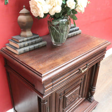 Load image into Gallery viewer, x SOLD Antique French Oak Carved Single Door Hall Cabinet with Drawer B12704