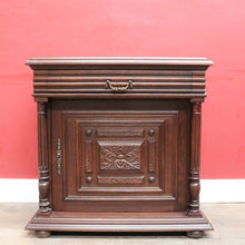Load image into Gallery viewer, x SOLD Antique French Oak Carved Single Door Hall Cabinet with Drawer B12704