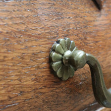 Load image into Gallery viewer, x SOLD Antique French Oak Carved front 3 Three Drawer Chest of Bedroom Drawers Brass handles B12819