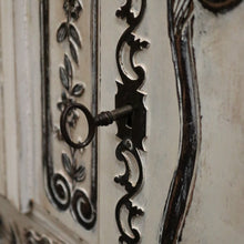Load image into Gallery viewer, x SOLD Antique French Shabby Chic Side Cabinet with Drawer & Open Display Space. B12490