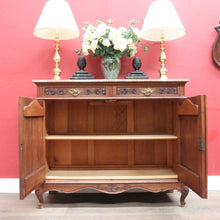 Load image into Gallery viewer, Antique French Oak Marble Top Sideboard with Drawers and Cupboards. B12870