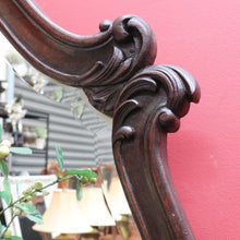 Load image into Gallery viewer, x SOLD French Oak Wall Hanging Mirror with Bevelled Glass and Carved Frame. B12761