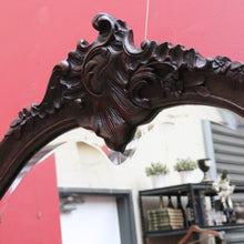 Load image into Gallery viewer, x SOLD French Oak Wall Hanging Mirror with Bevelled Glass and Carved Frame. B12761