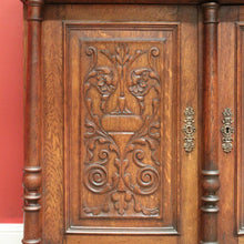 Load image into Gallery viewer, Antique French Oak Two-Height Kitchen Dresser with Glass Doors and Carved Base. B12487