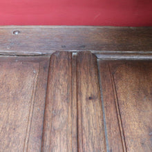 Load image into Gallery viewer, Antique French Oak Blanket Box Coffer with Panelled Sides and Iron Handle. B12781