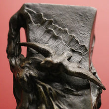 Load image into Gallery viewer, Antique French Bronze Vases with Bird & Wave Motif – Original Matching Pair. B12494