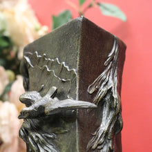 Load image into Gallery viewer, Antique French Bronze Vases with Bird & Wave Motif – Original Matching Pair. B12494