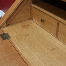 Load image into Gallery viewer, Vintage French Oak Writing Bureau with Drop Front Desk and Two Drawers. B12770