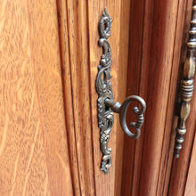Load image into Gallery viewer, Antique French Oak 4 Door Breakfront Wardrobe Armoire with Hanging Rail and Shelves. B12804