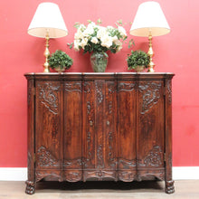 Load image into Gallery viewer, x SOLD Antique French Oak Two Door Sideboard with Curved Doors Entry or Foyer Cabinet. B12718