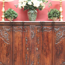 Load image into Gallery viewer, x SOLD Antique French Oak Two Door Sideboard with Curved Doors Entry or Foyer Cabinet. B12718