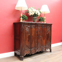 Load image into Gallery viewer, x SOLD Antique French Oak Two Door Sideboard with Curved Doors Entry or Foyer Cabinet. B12718