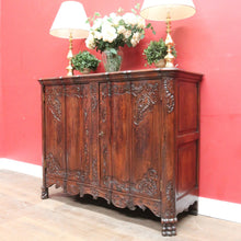 Load image into Gallery viewer, x SOLD Antique French Oak Two Door Sideboard with Curved Doors Entry or Foyer Cabinet. B12718
