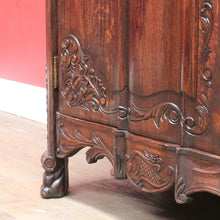 Load image into Gallery viewer, x SOLD Antique French Oak Two Door Sideboard with Curved Doors Entry or Foyer Cabinet. B12718