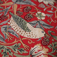 Load image into Gallery viewer, x SOLD Set of 10 Antique French Oak Dining Chairs with William Morris 'Strawberry Thief' Fabric. B12497