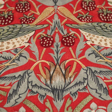 Load image into Gallery viewer, x SOLD Set of 10 Antique French Oak Dining Chairs with William Morris 'Strawberry Thief' Fabric. B12497