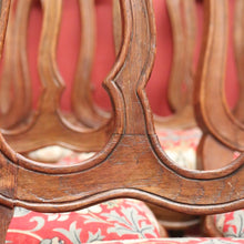 Load image into Gallery viewer, x SOLD Set of 10 Antique French Oak Dining Chairs with William Morris 'Strawberry Thief' Fabric. B12497