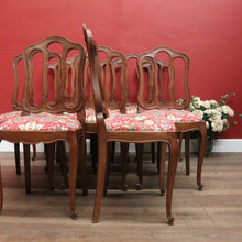 Load image into Gallery viewer, x SOLD Set of 10 Antique French Oak Dining Chairs with William Morris 'Strawberry Thief' Fabric. B12497