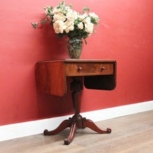 Load image into Gallery viewer, Antique English Pembroke Table with Drop Sides and Tapered Pedestal Base. B12496