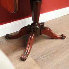 Load image into Gallery viewer, Antique English Pembroke Table with Drop Sides and Tapered Pedestal Base. B12496