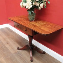 Load image into Gallery viewer, Antique English Pembroke Table with Drop Sides and Tapered Pedestal Base. B12496