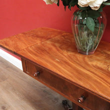 Load image into Gallery viewer, Antique English Pembroke Table with Drop Sides and Tapered Pedestal Base. B12496