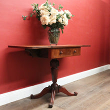 Load image into Gallery viewer, Antique English Pembroke Table with Drop Sides and Tapered Pedestal Base. B12496