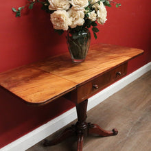 Load image into Gallery viewer, Antique English Pembroke Table with Drop Sides and Tapered Pedestal Base. B12496