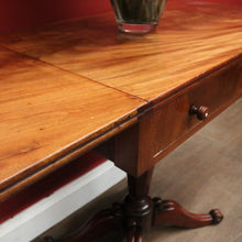 Load image into Gallery viewer, Antique English Pembroke Table with Drop Sides and Tapered Pedestal Base. B12496