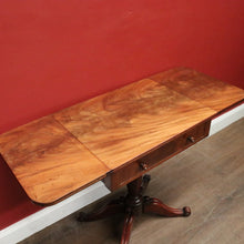 Load image into Gallery viewer, Antique English Pembroke Table with Drop Sides and Tapered Pedestal Base. B12496