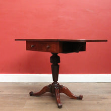 Load image into Gallery viewer, Antique English Pembroke Table with Drop Sides and Tapered Pedestal Base. B12496